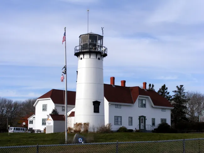 Chatham Lighthouse and the adjoining white keeper’s house
