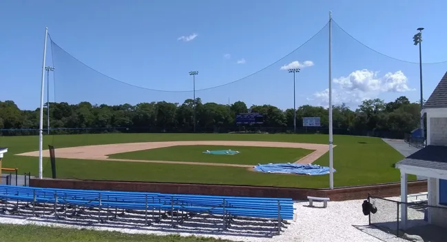 Baseball diamond and seating at McKeon Park in Hyannis
